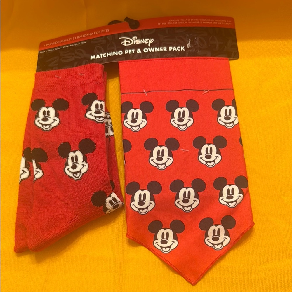 Disney Red Mickey Mouse Matching Pet & Owner Pack